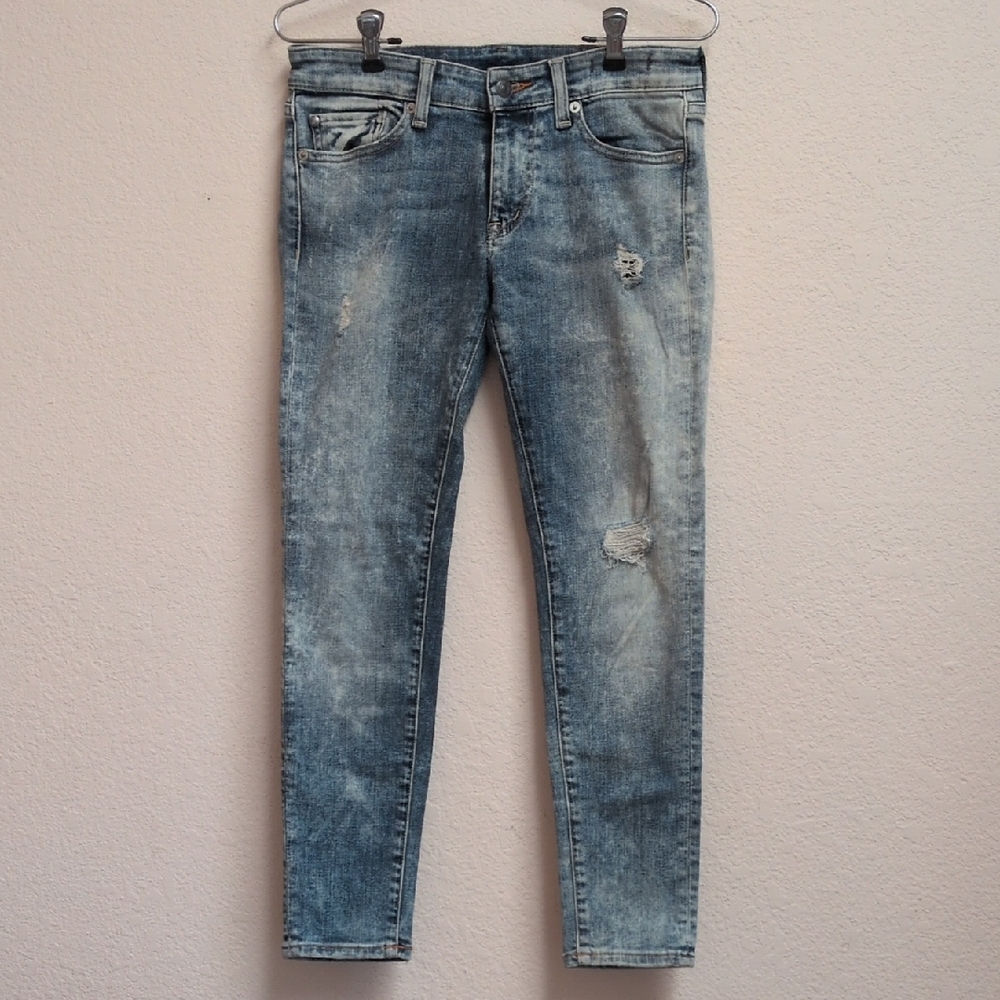 Ralph Lauren Blue Distressed Skinny Jeans
